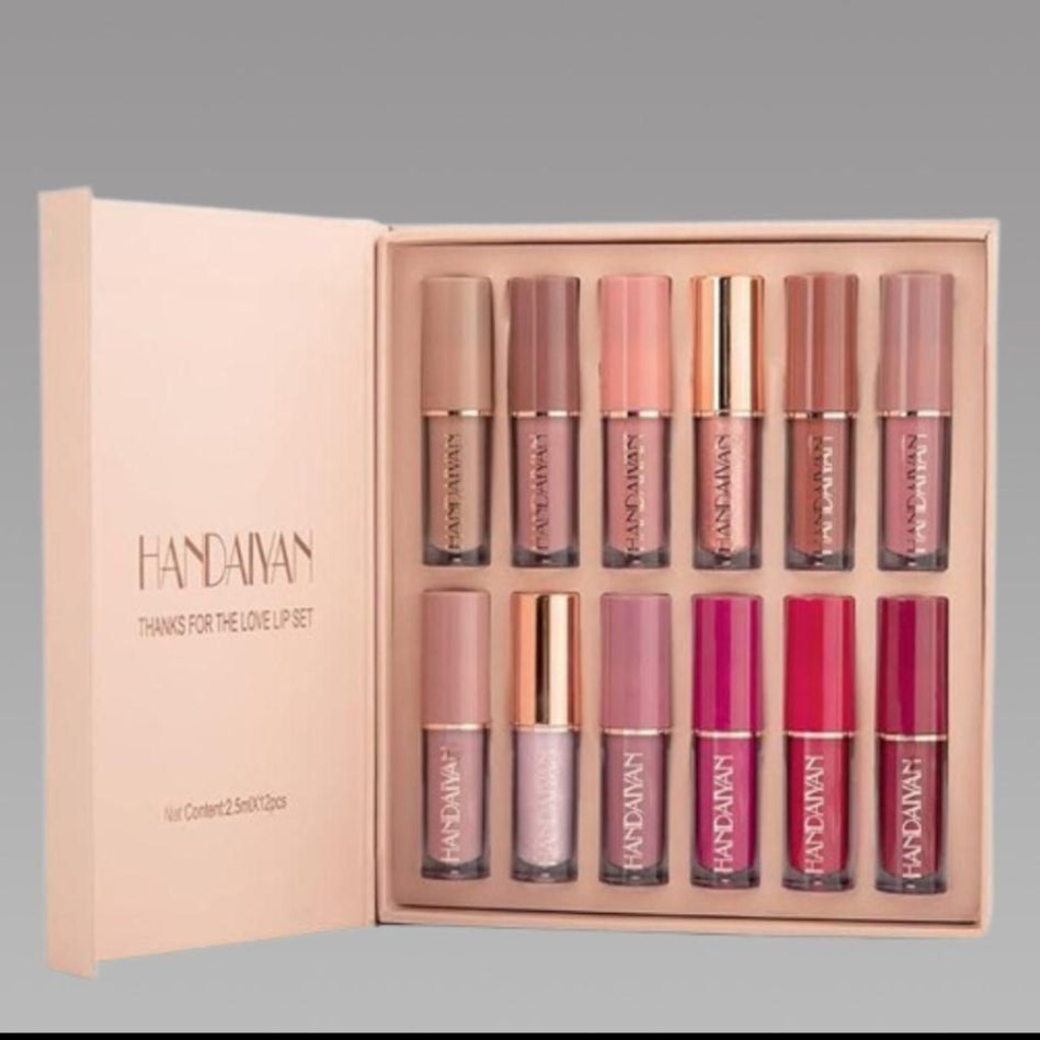 Velvet Matte Liquid Lipstick Set 12Pcs